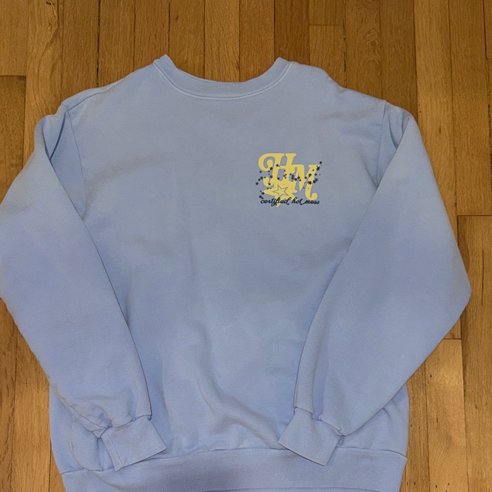 H&M Light Blue Logo Sweatshirt
